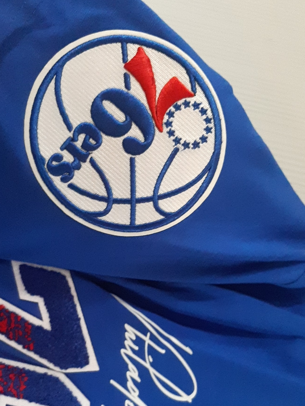 Philadelphia 76ers Pro Standard Hometown Chenille T-Shirt - Royal - Picture 4 of 6